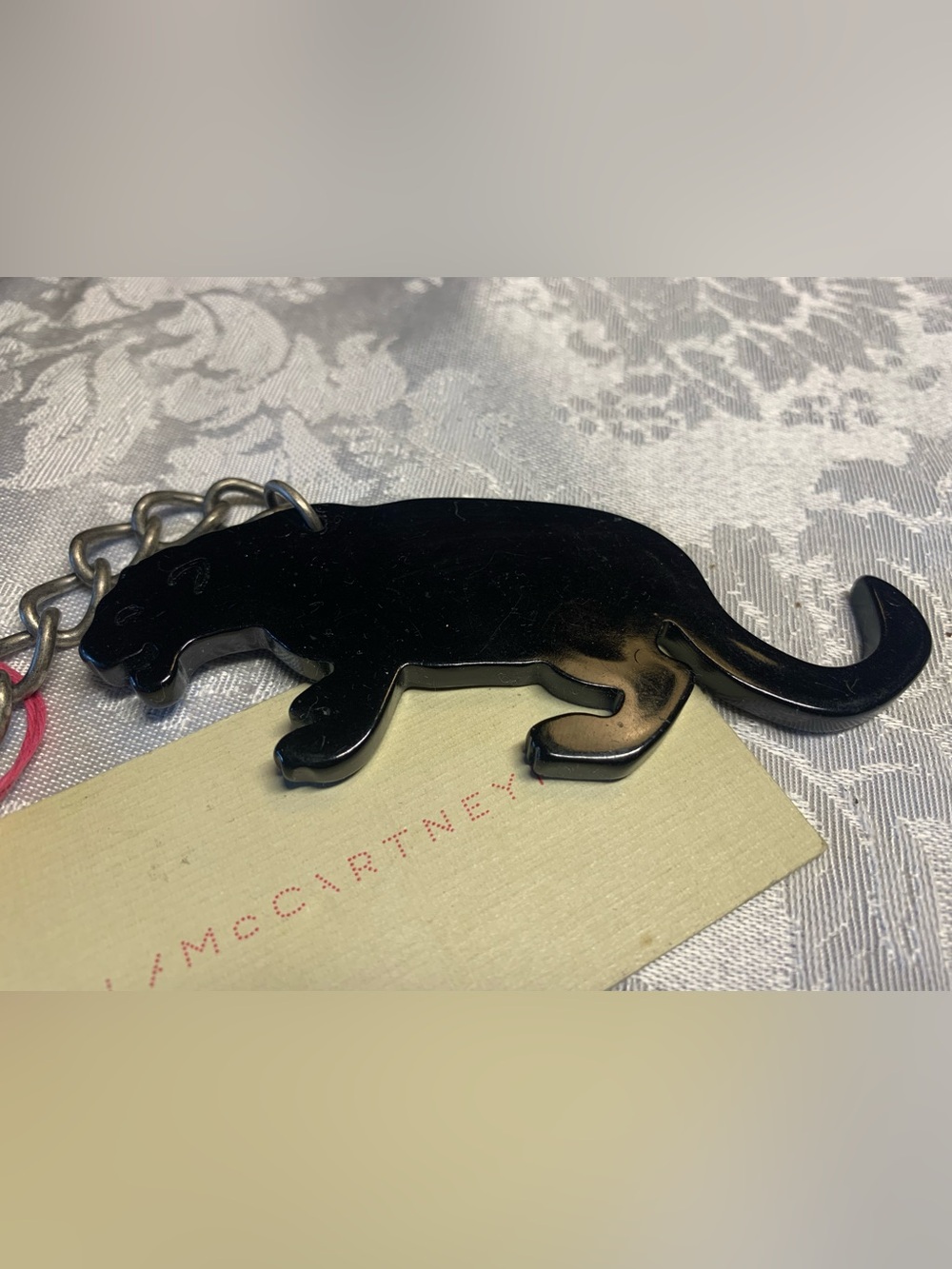 Stella McCartney Black Panther Keychain Purse Charm